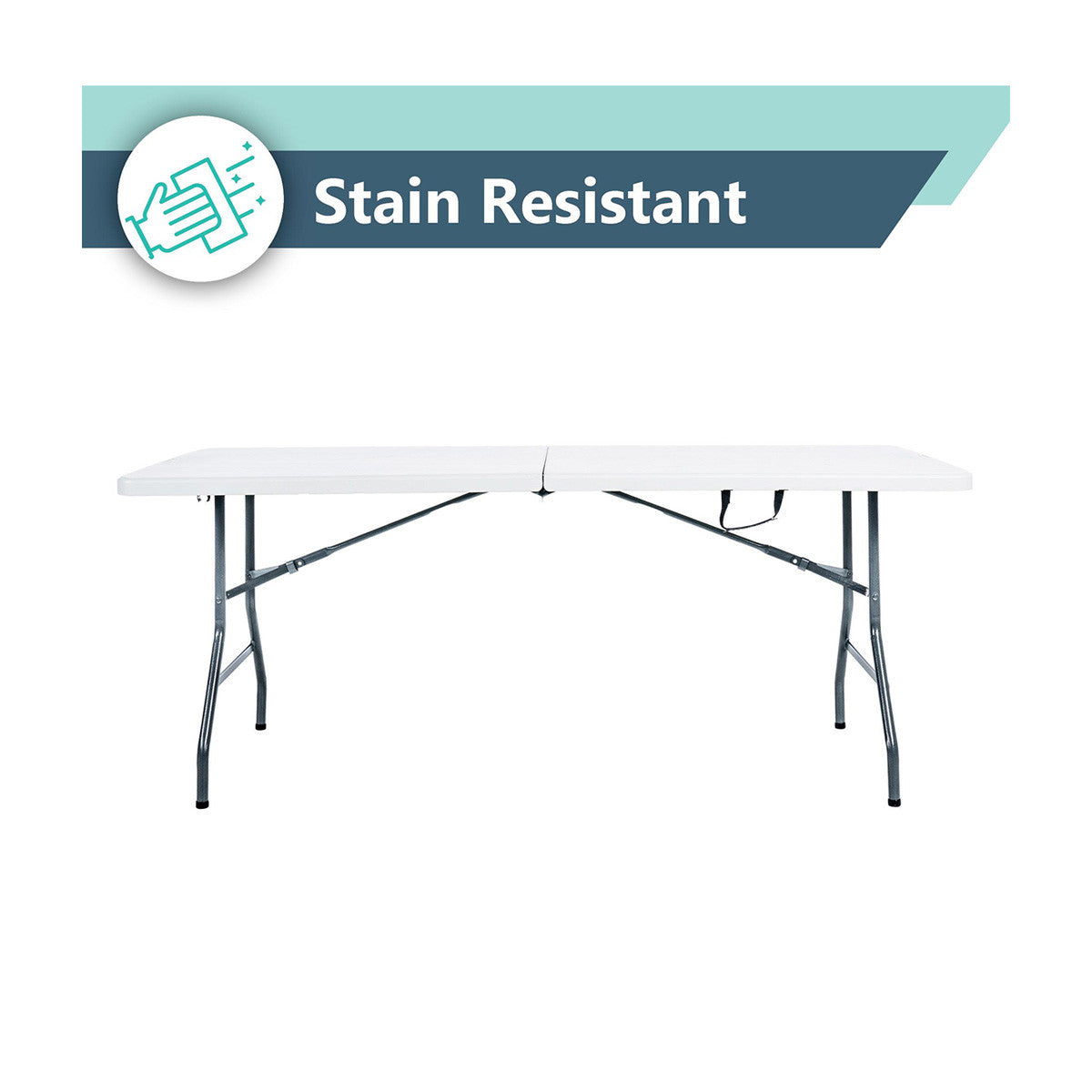 Peakform Center Fold Table, 6 ft