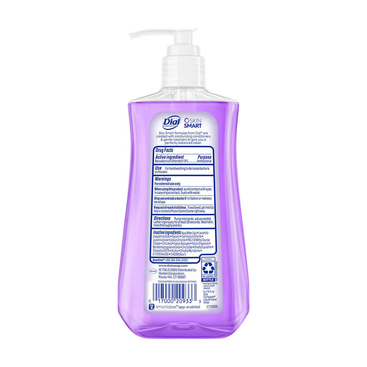 Dial Complete Antibacterial Liquid Hand Soap, Lavender & Jasmine Scent, 11 fl oz
