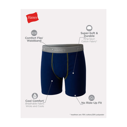 Hanes Sport Boxer Brief Boys Size Medium, 3 ct