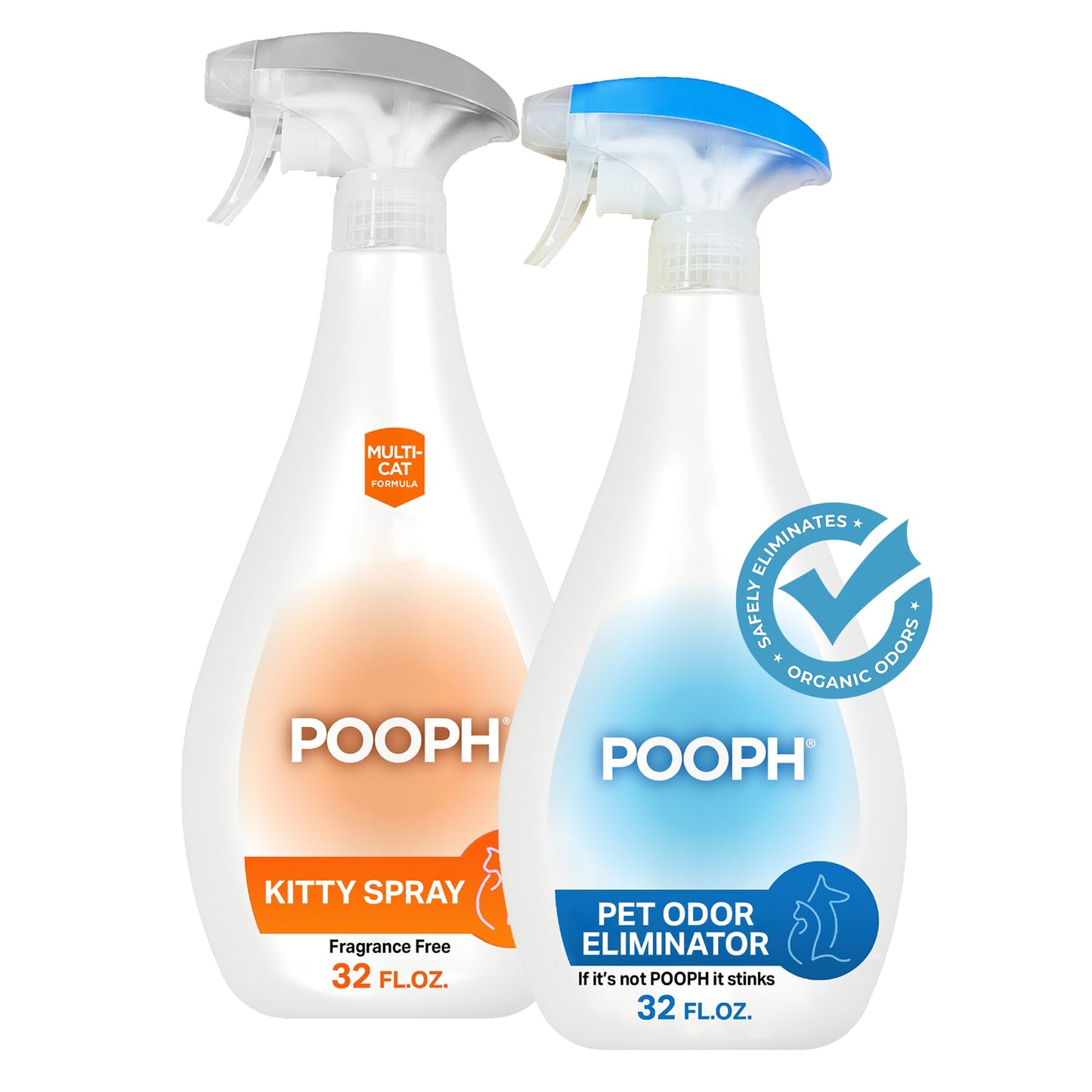 POOPH® Pet Odor Eliminator Spray - Patented NO Fragrance NO Harsh Chemicals Organic Odor Eliminator Works On-Contact Home, Auto, Upholstery, and more Fast Easy Safe for Pets, People and the Planet!