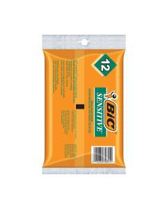 BIC Sensitive Shaver Men's Disposable Razor, Single Blade, Sensitive Skin Razor, 12 ct